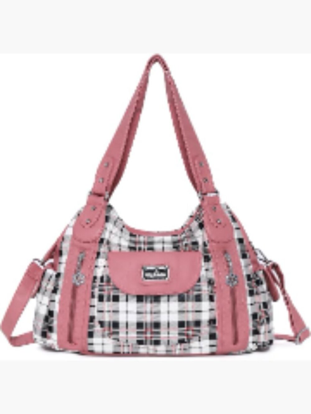 Large Hobo Tote Satchel Purse, Faux Leather Shoulder Bag, Multipocket Handbag